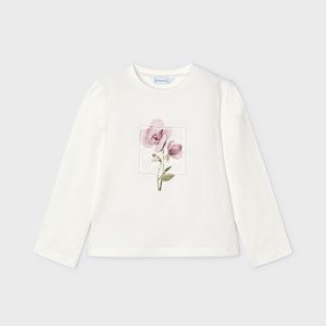 Camiseta m/l, crudo/Rosado