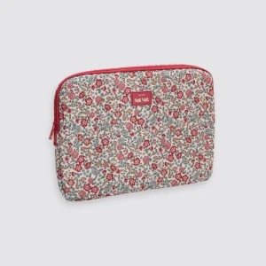 Funda para portátil 15,5" Flores Nina Burdeos
