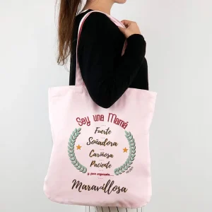 Bolso de Tela Personalizado Soy una Mamá...